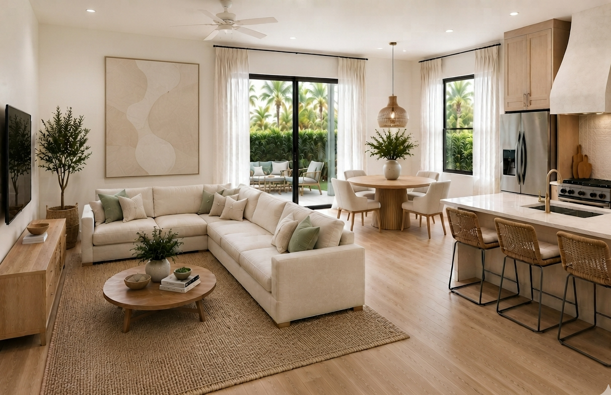 organic modern interior Tarpon Springs, Florida.