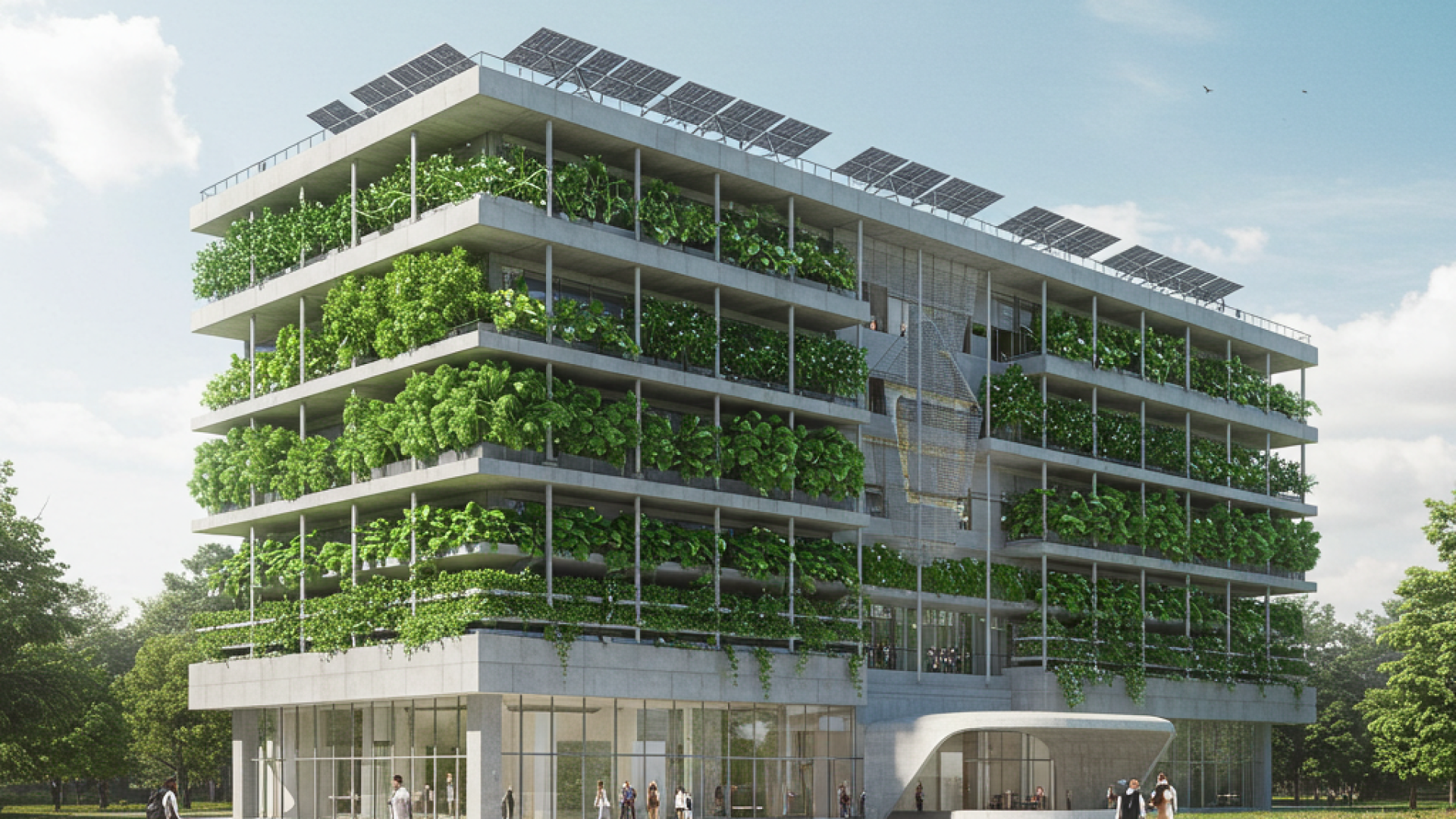 FuturisticGardenConcreteArchitecture